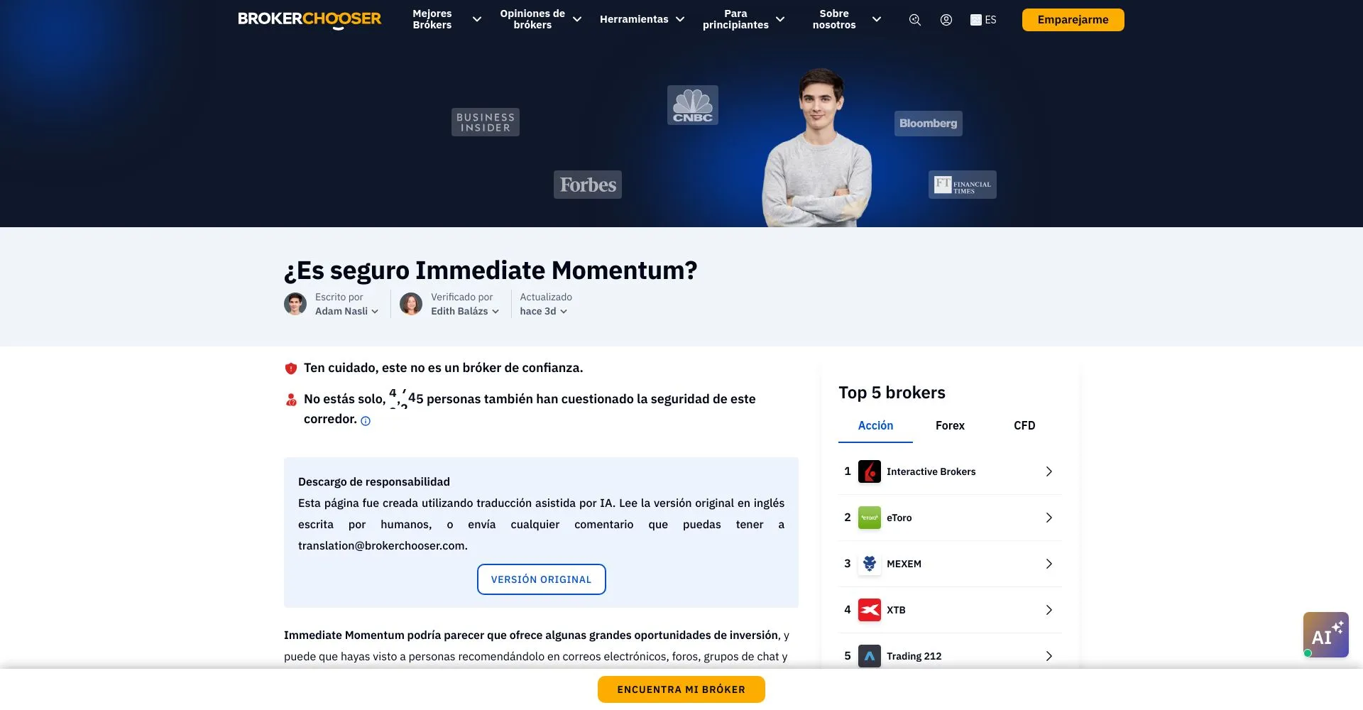 Immediate Momentum Recensioni 2025: è una truffa o è legale?