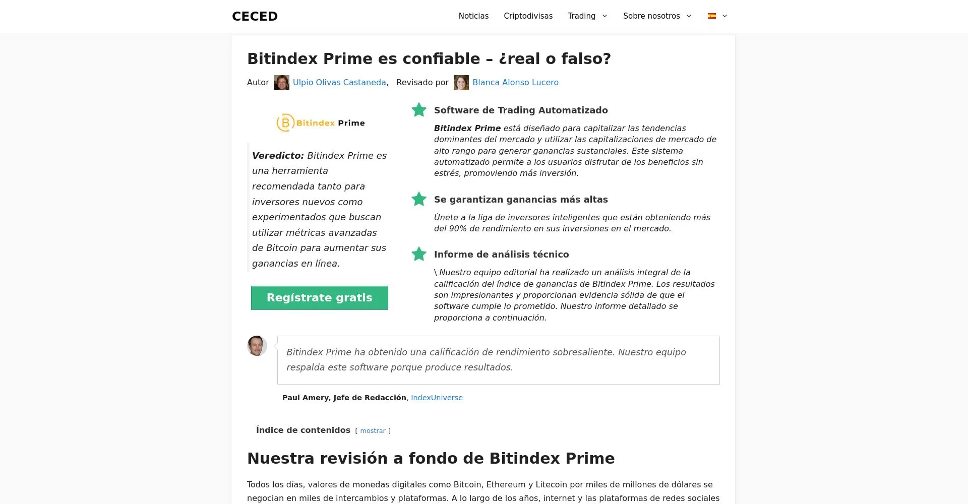Bitindex Prime Recensioni 2025: è una truffa o è legale?