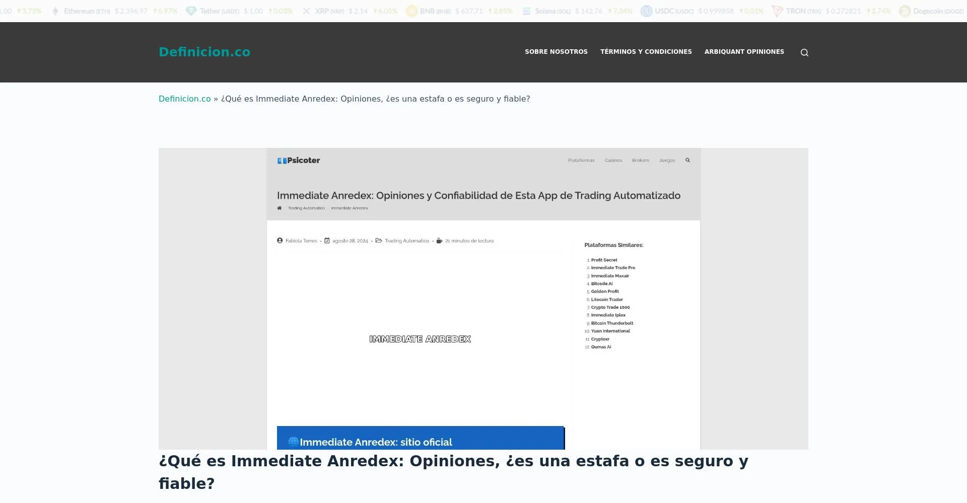 Immediate Anredex Recensioni 2025: è una truffa o è legale?