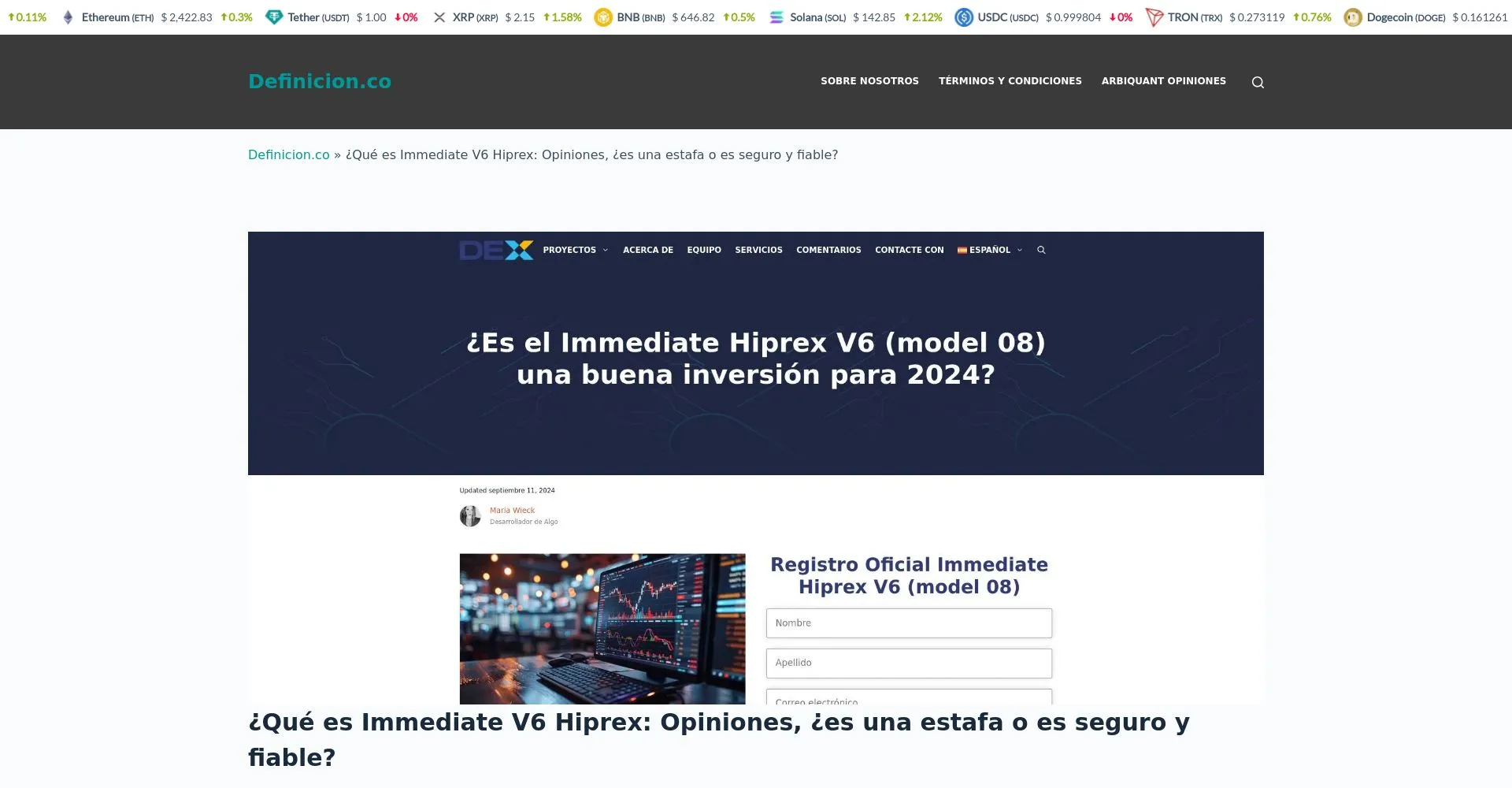 Immediate V6 Hiprex Recensioni 2025: è una truffa o è legale?