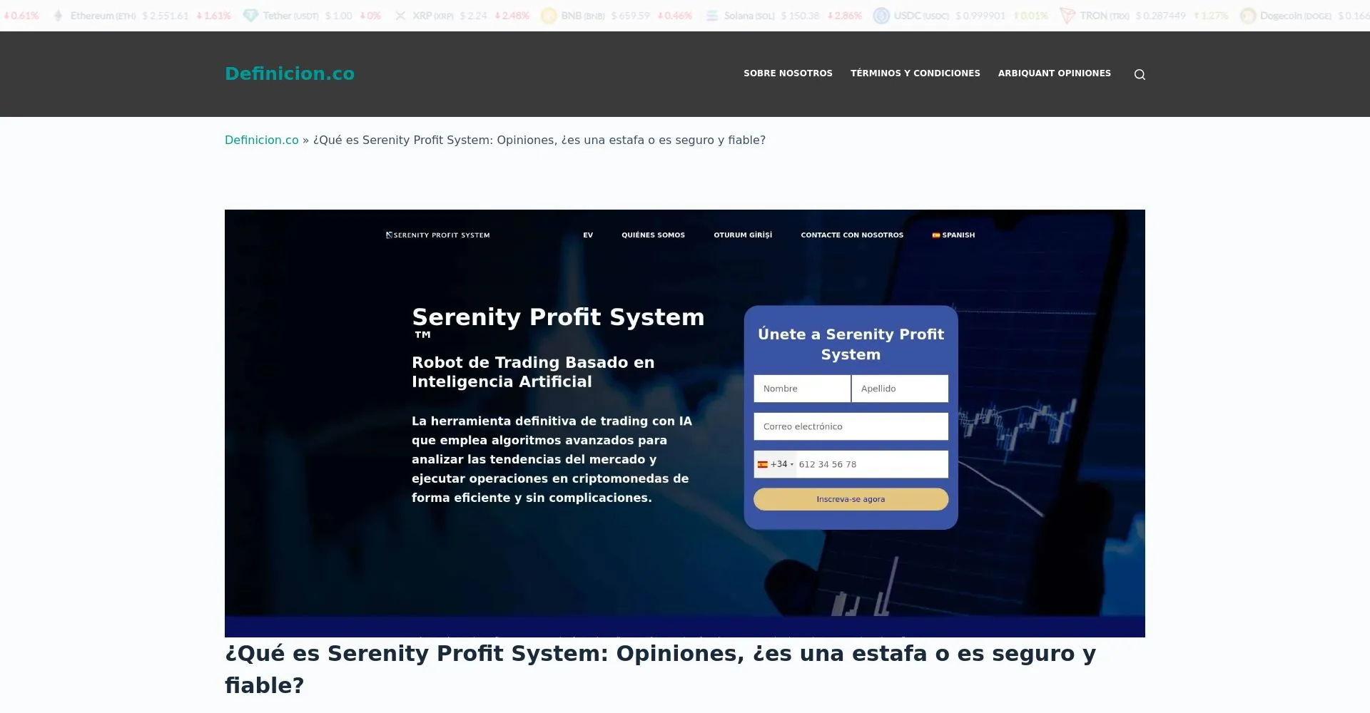Serenity Profit System Recensioni 2025: è una truffa o è legale?